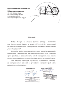 2016 Referencje Epsilon Rodzice i Nauczyciele