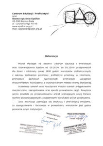 2016 Referencje Epsilon warsztaty dla młodzieży