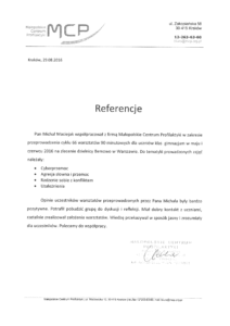 2016 Referencje MCP Młodzież