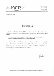 2018 Referencje MCP 2018 młodzież