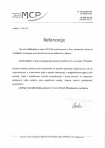 2018 Referencje MCP kuratorzy